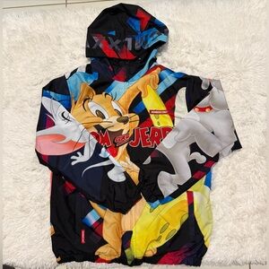 Members Only Tom And Jerry Limited Edition Men's Windbreaker Rain Jacket Size M